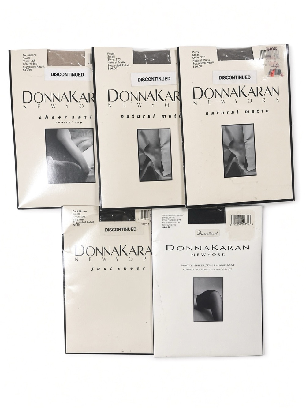 Vintage Donna Karan NY Hosiery Lot • 5 Pairs Small Discontinued Pantyhose